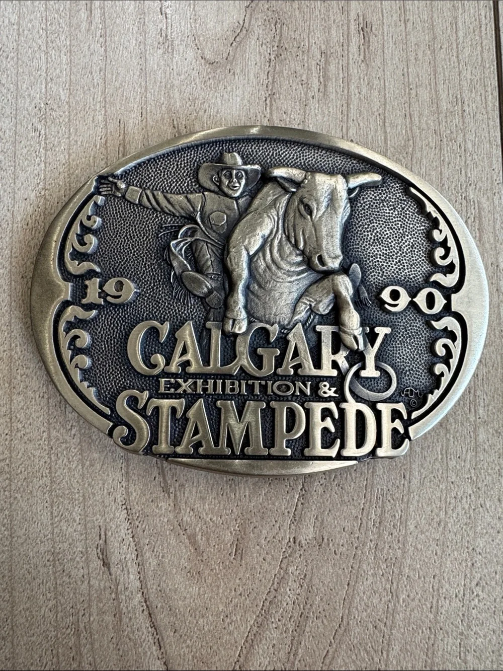 Calgary Exhibition & Stampede Brass Vintage Belt Buckle 1990